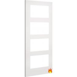 Coventry Clear Glazed White Primed Internal Fire Door (18mm lippings)